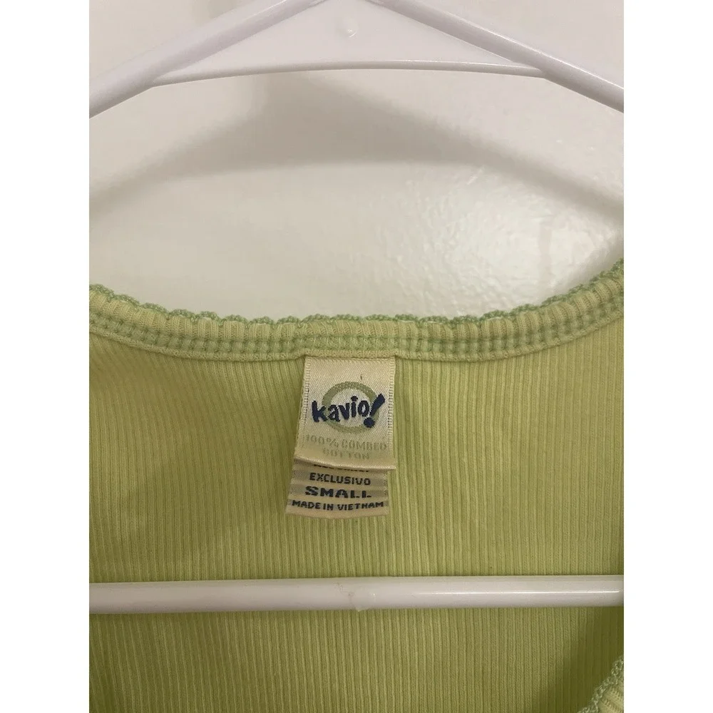 Vintage‎ Green Lettuce Tank Top Lake Tahoe California Granolagirl Xxs